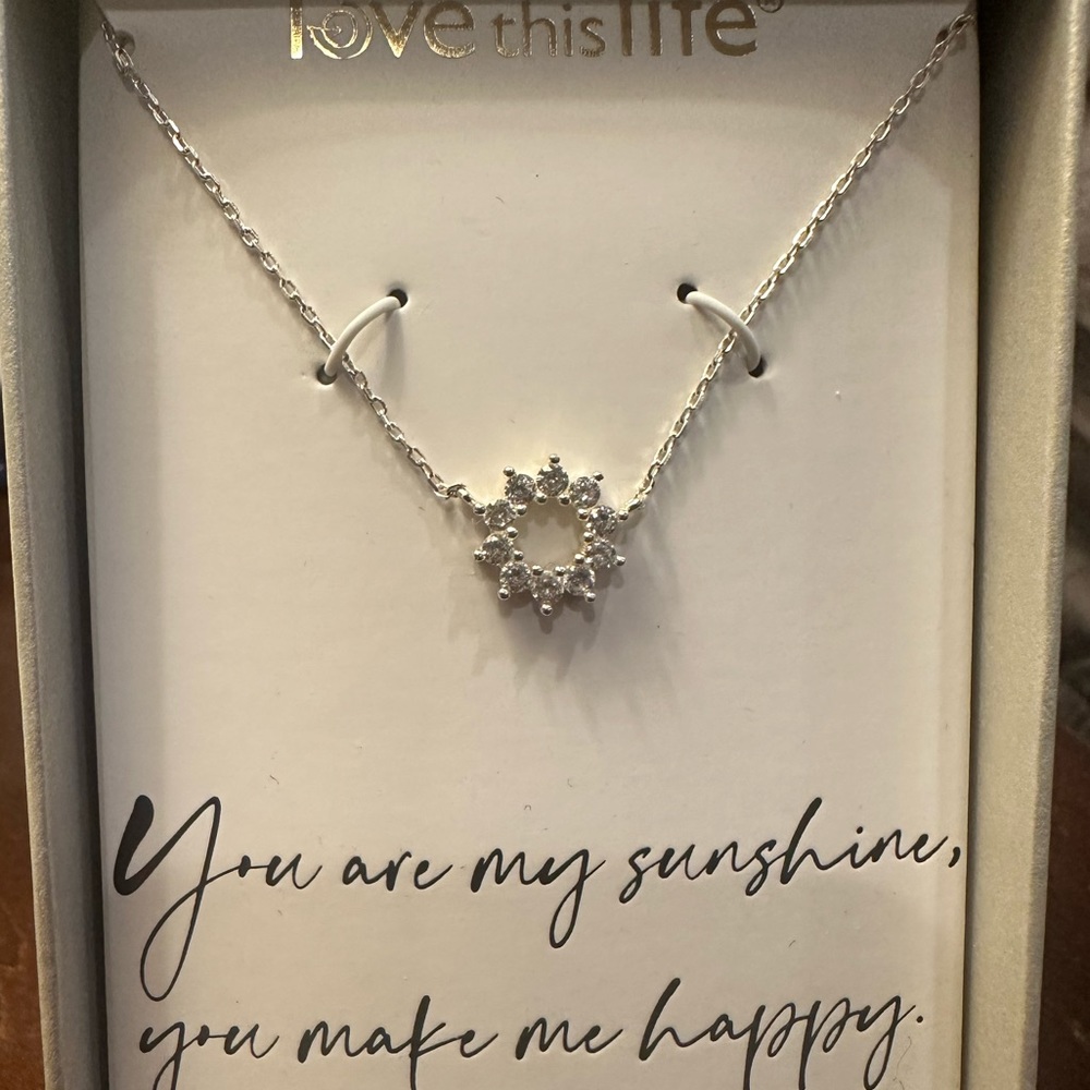 Love this life sterling silver necklace with cubic zirconia